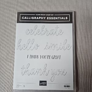 Stampin' Up! Calligraphy Essentials Clear-Mount Stamp Set - Black and White